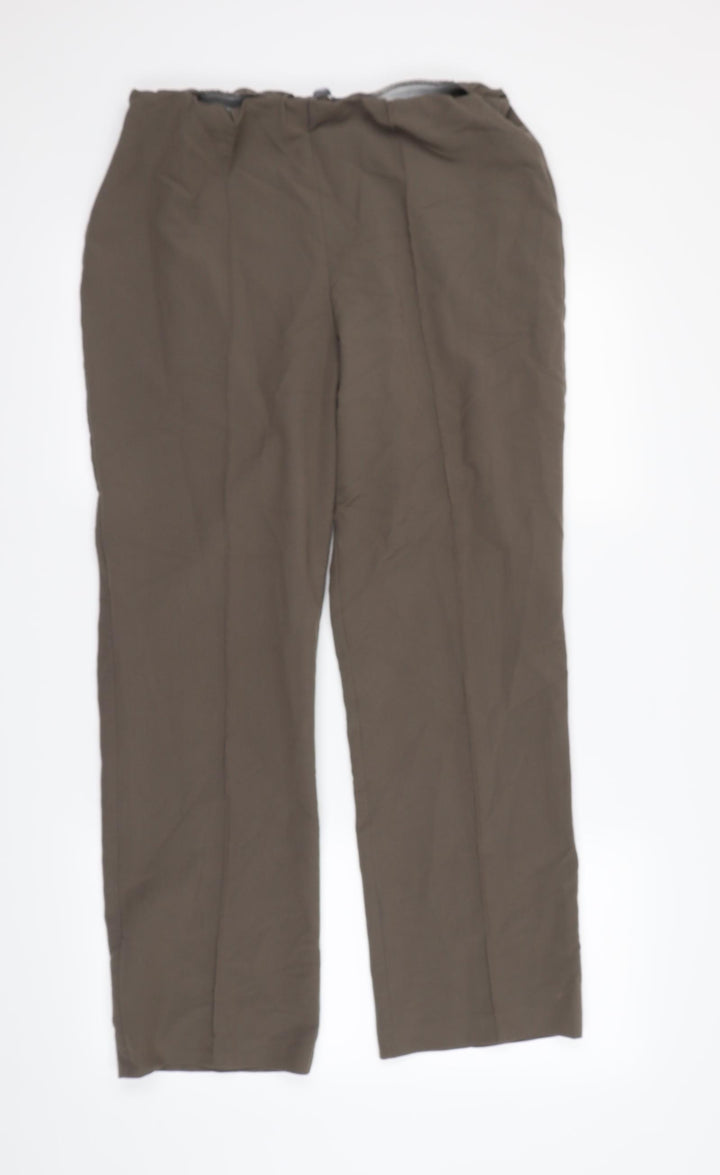 Bonmarché Womens Green Dress Pants Trousers Size 14 L25 in
