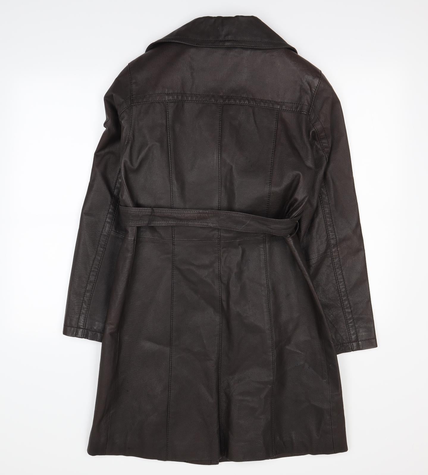 Basic Womens Brown   Biker Coat Size S