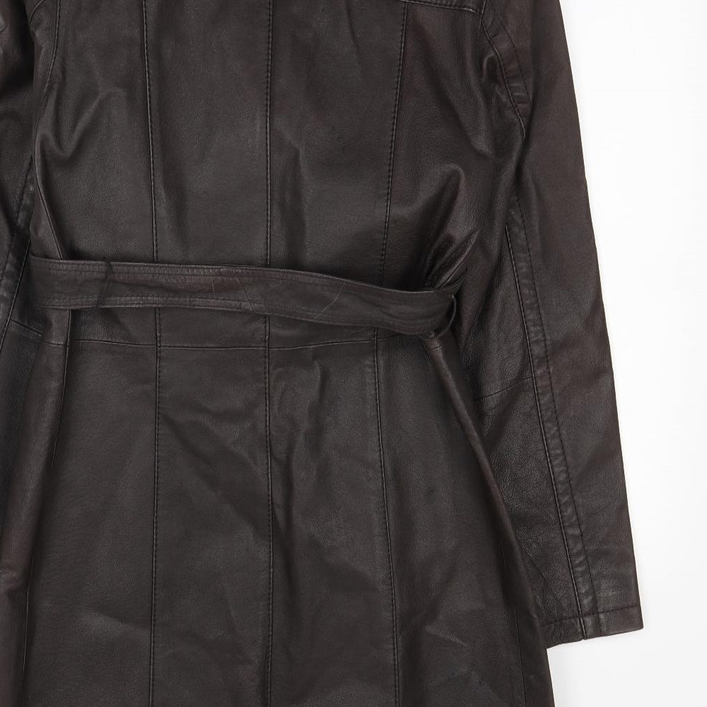 Basic Womens Brown   Biker Coat Size S