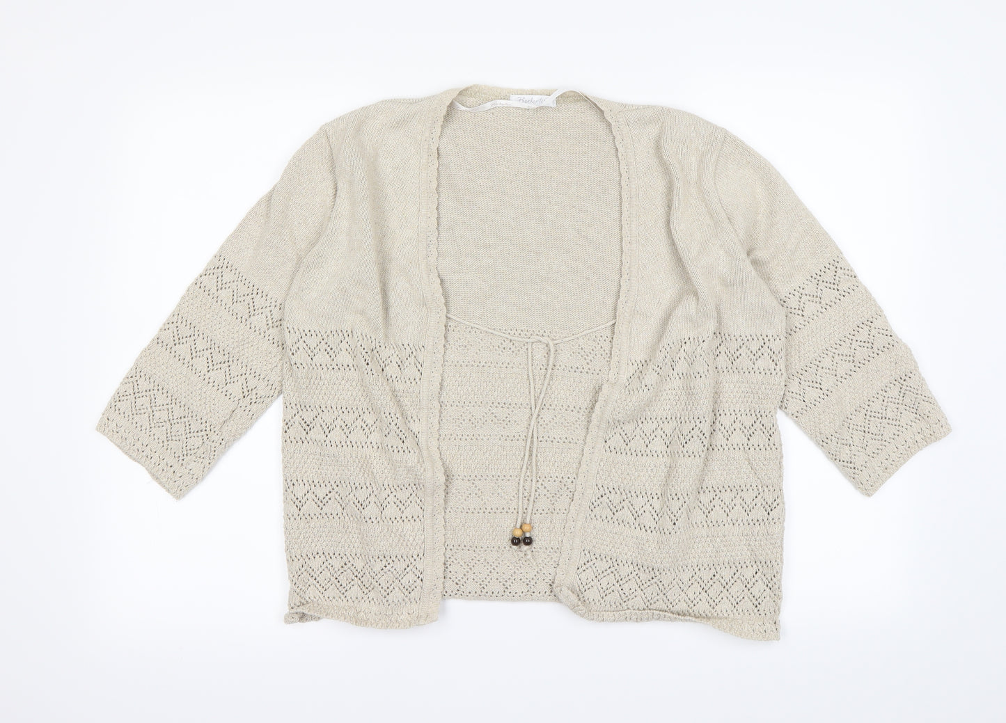 Berketex Womens Beige   Cardigan Jumper Size 10