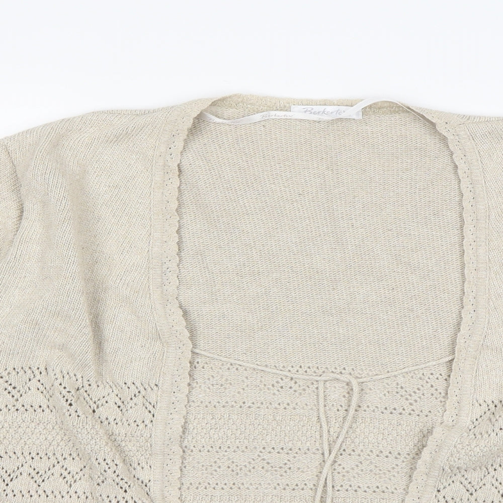 Berketex Womens Beige   Cardigan Jumper Size 10