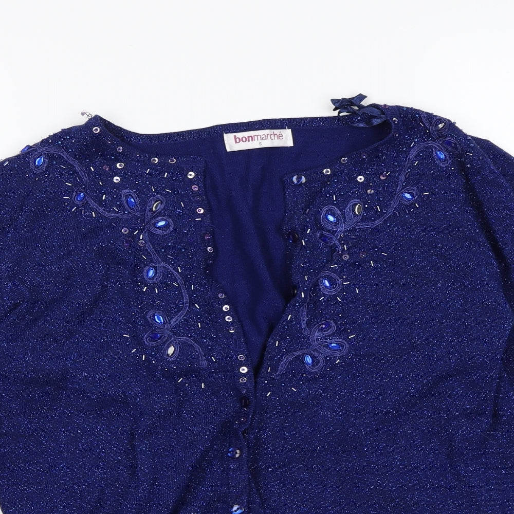 Bonmarché Womens Blue   Cardigan Jumper Size S