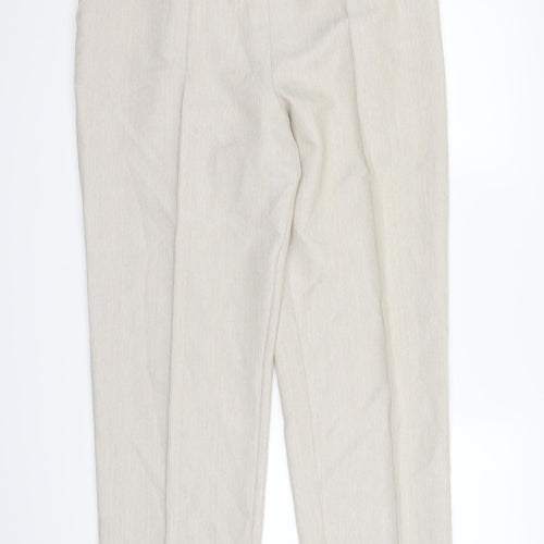 M&S Womens Beige   Dress Pants Trousers Size 14 L27 in