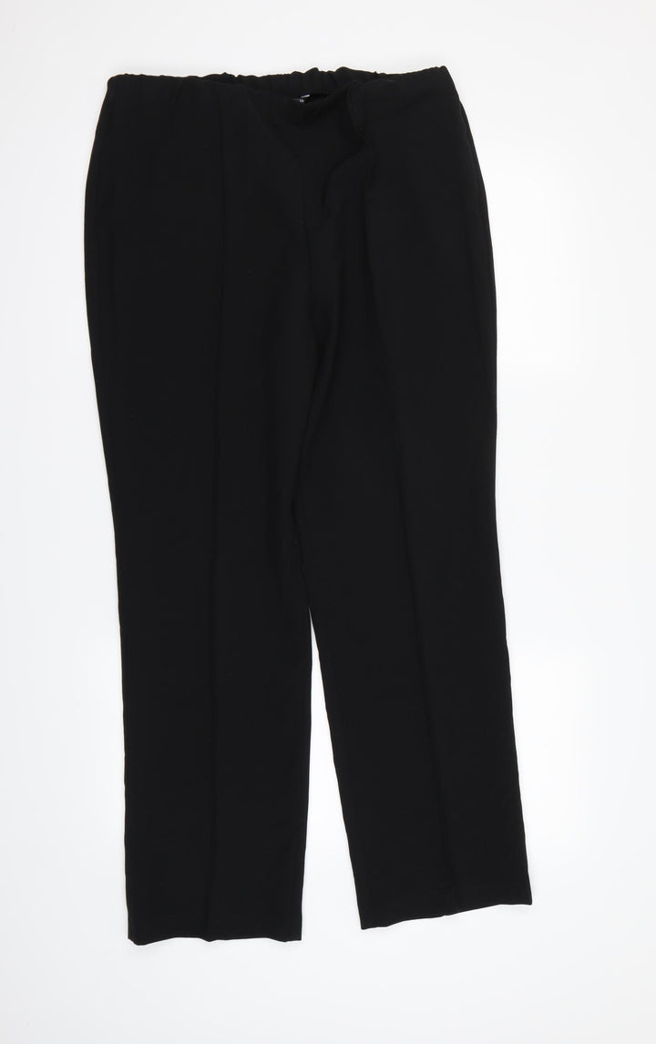 Bonmarché Womens Black Dress Pants Trousers Size 14 L24 in