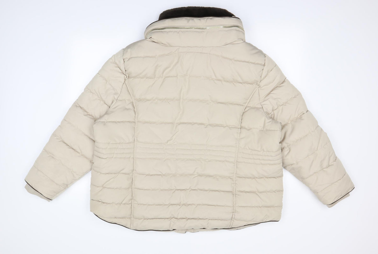 Preworn Womens Beige   Jacket Coat Size 24