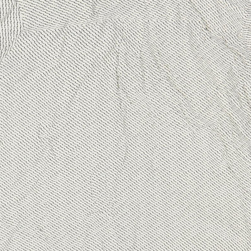 Autograph Womens Beige Striped  Basic Button-Up Size 16