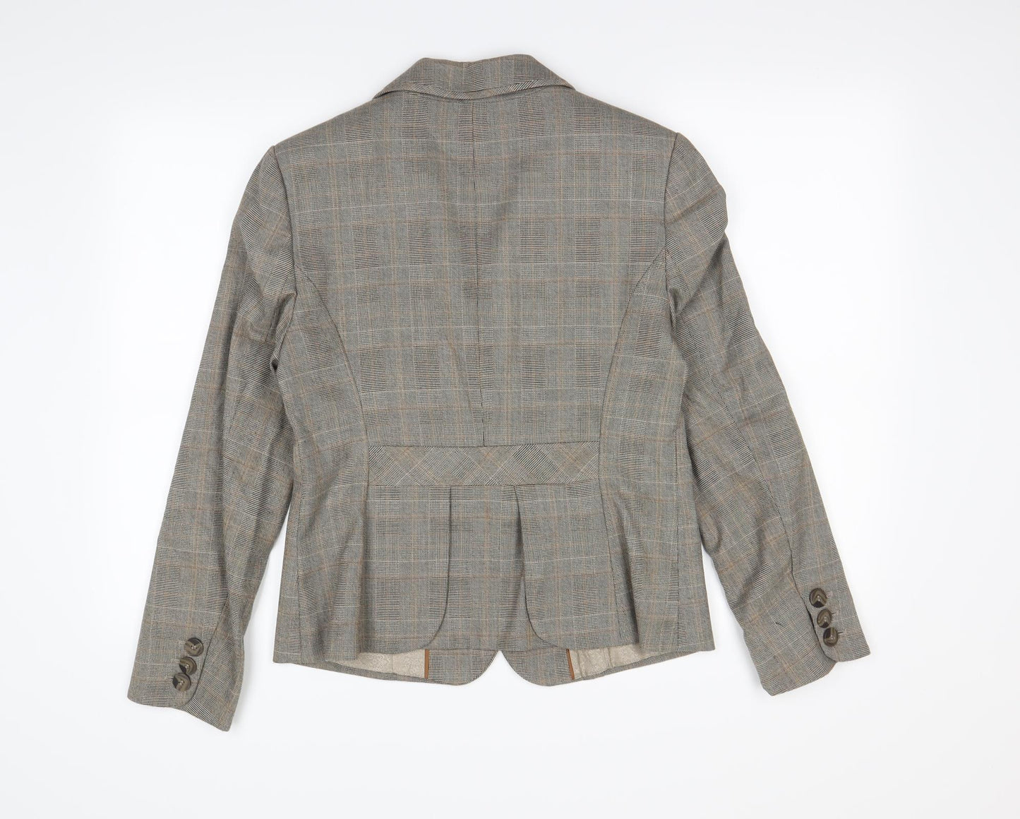 Next  Womens Beige Paisley  Jacket Blazer Size 14  - Shoulder Pads