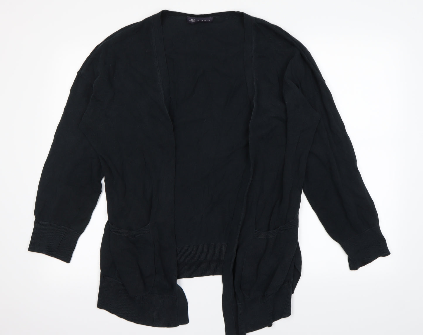 M&S Womens Black   Cardigan Jumper Size 12