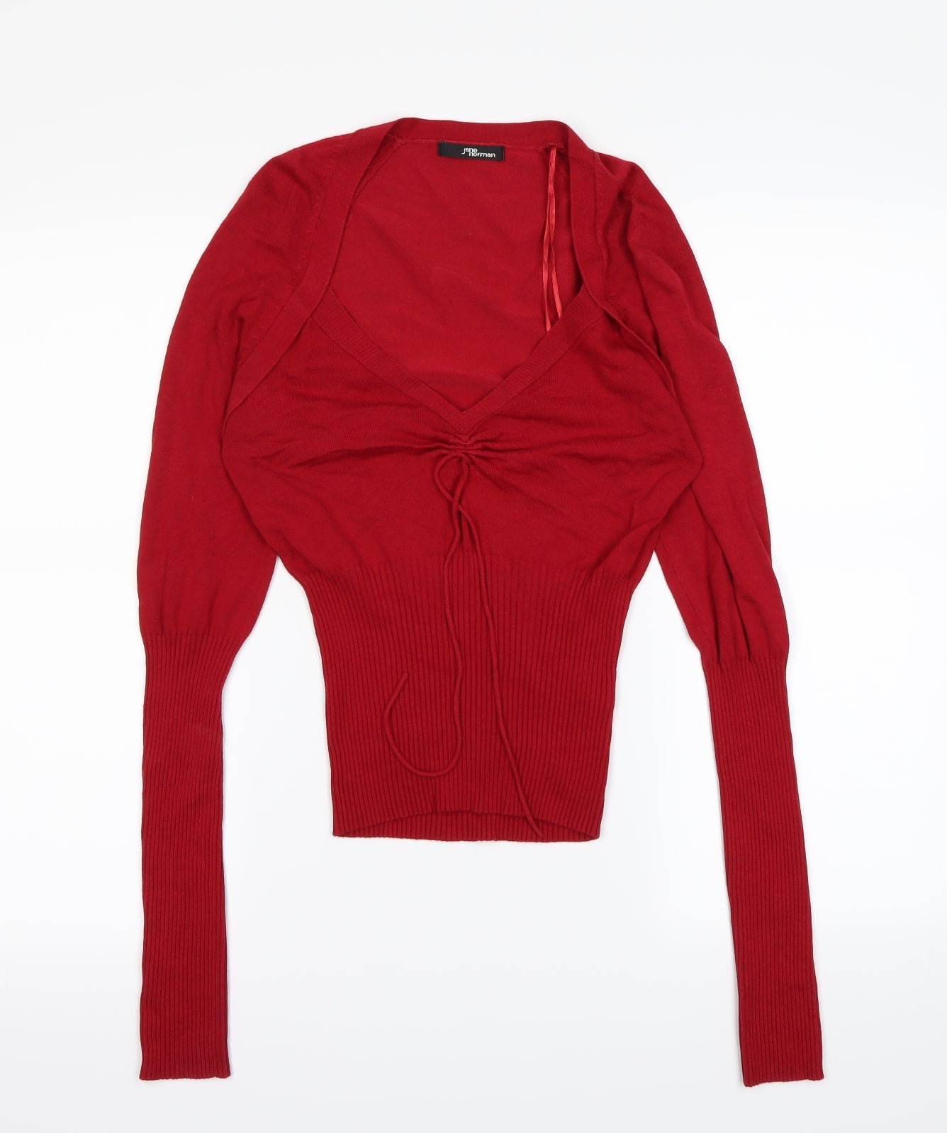 Jane Norman Womens Red   Basic T-Shirt Size 8