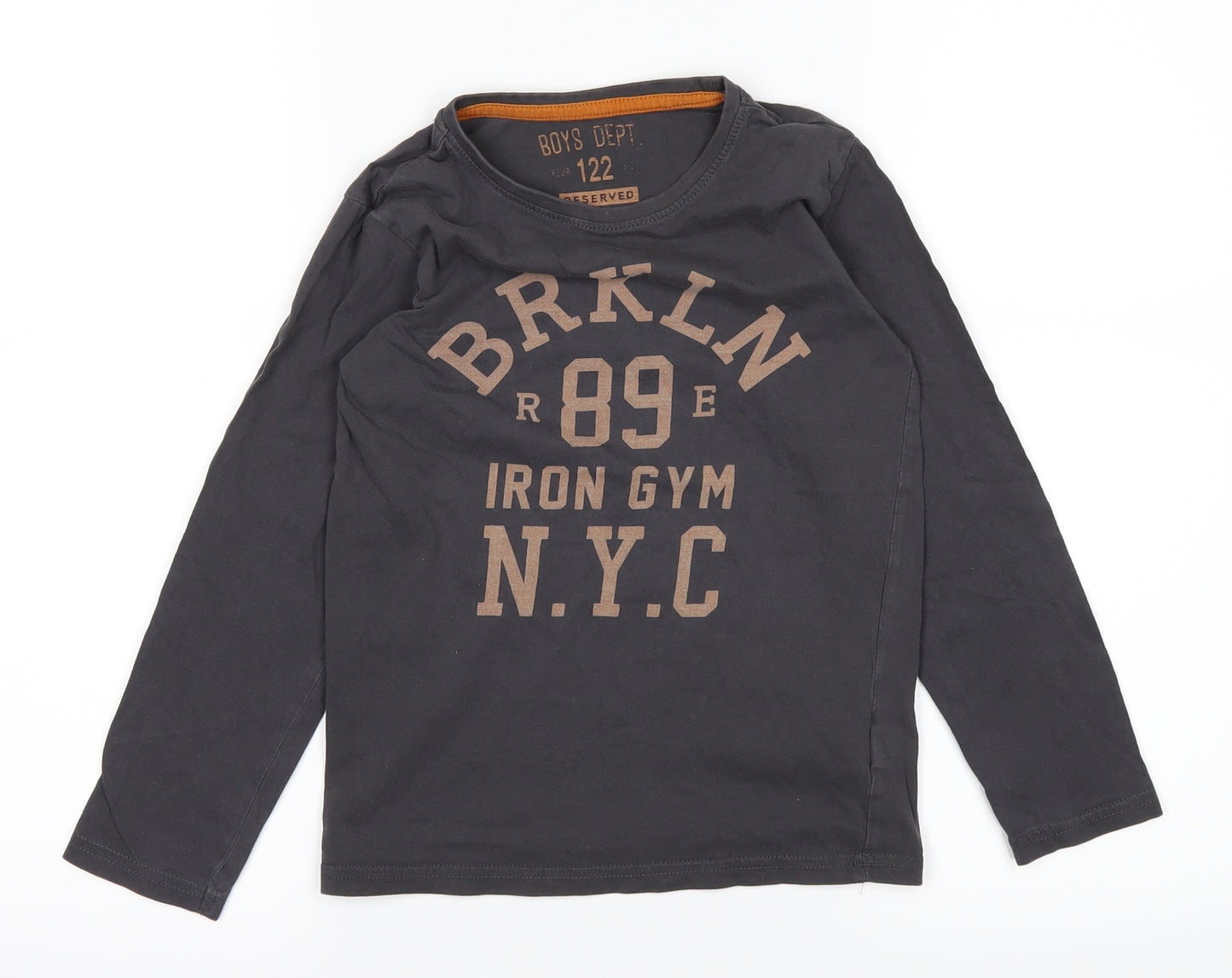BOYS DEPT Boys Grey   Basic T-Shirt Size S