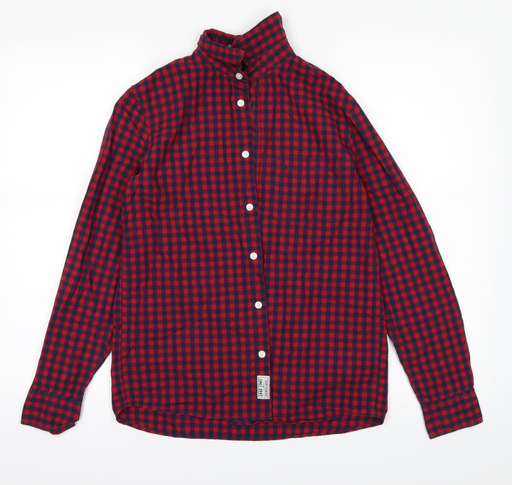 H&M Girls Red Basic Button-Up Size 12-13 Years