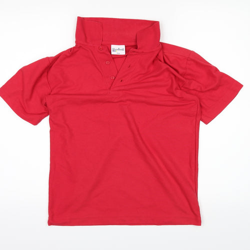 woodbank Boys Red   Basic Polo Size 13 Years