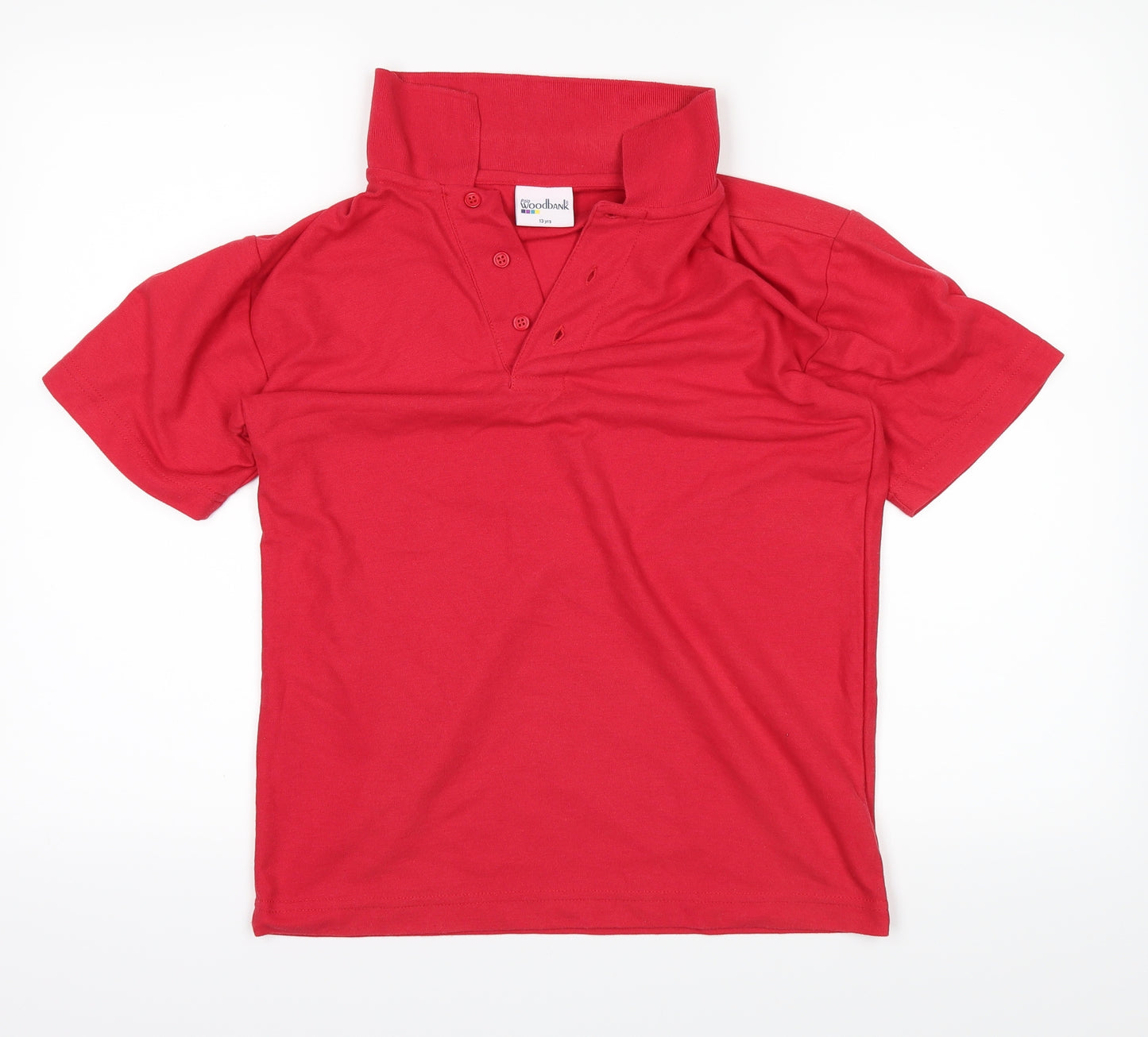 woodbank Boys Red   Basic Polo Size 13 Years