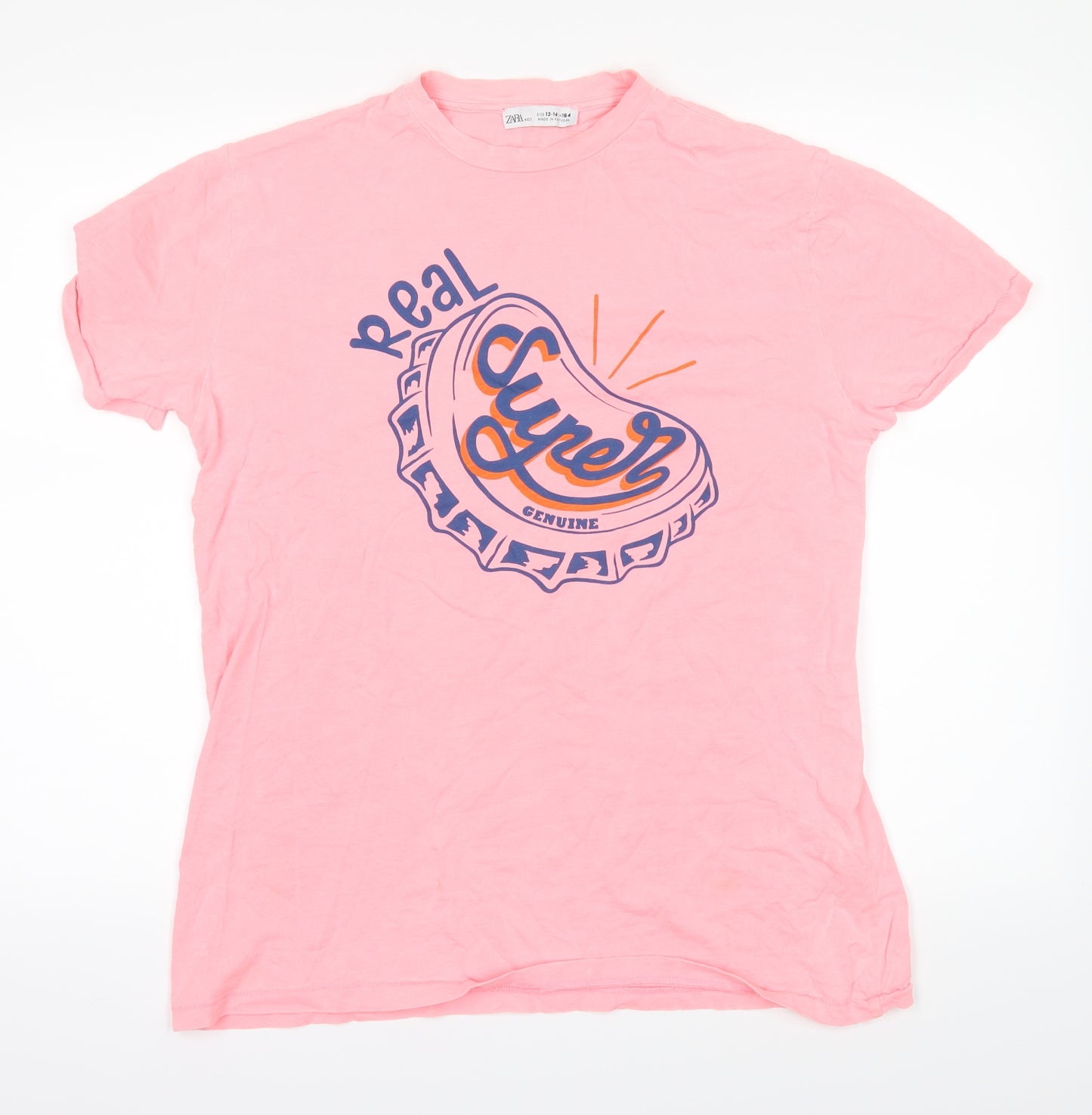 Zara Girls Pink   Basic T-Shirt Size 13-14 Years