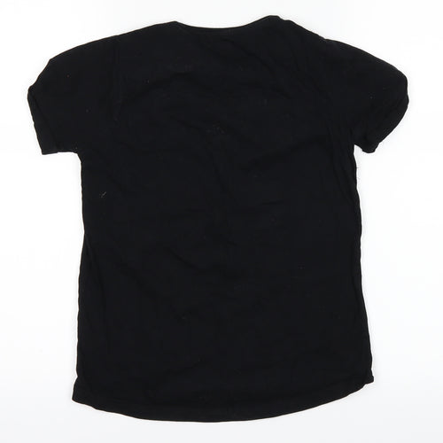 YD Girls Black   Basic T-Shirt Size 10-11 Years