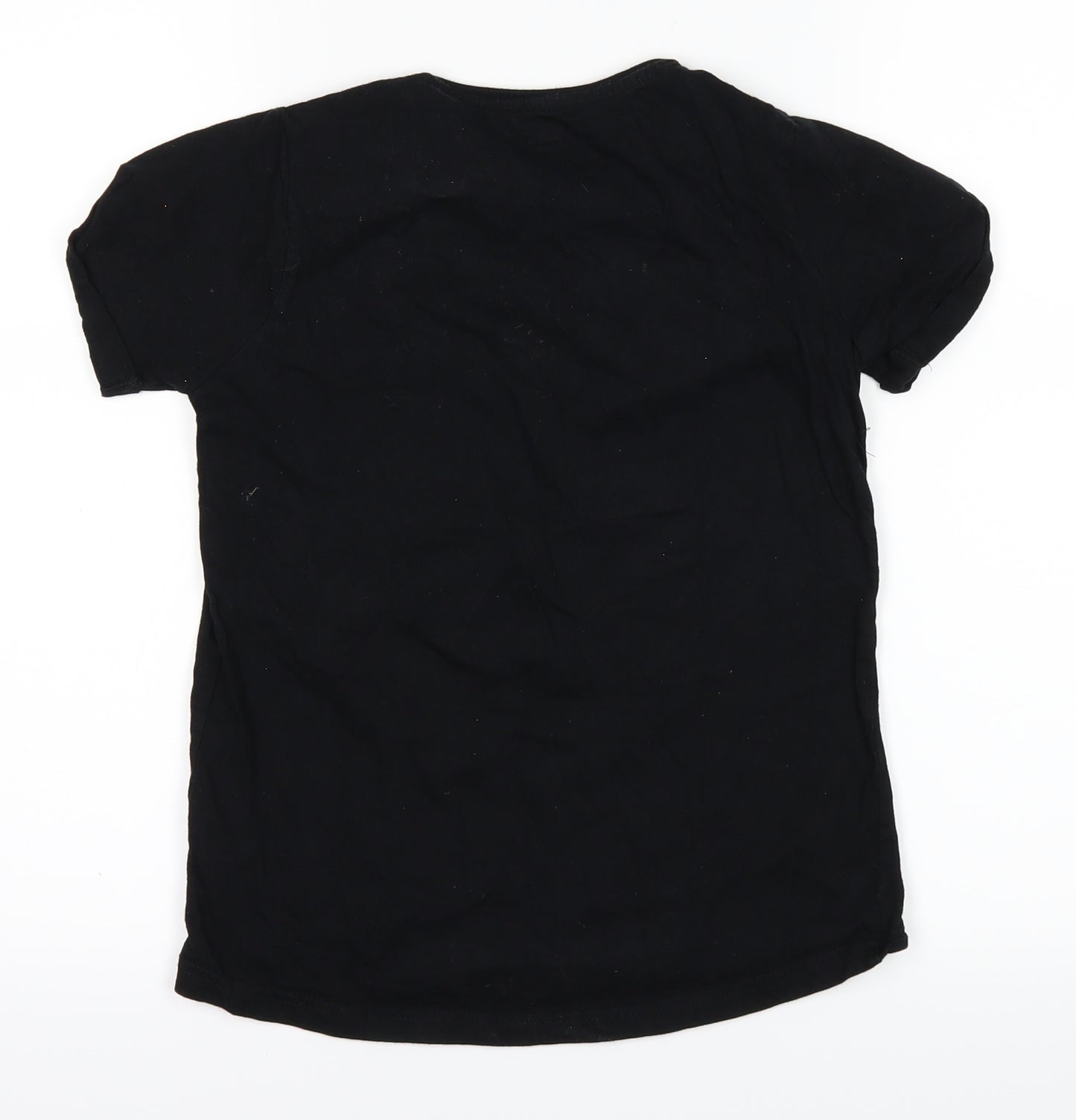 YD Girls Black   Basic T-Shirt Size 10-11 Years