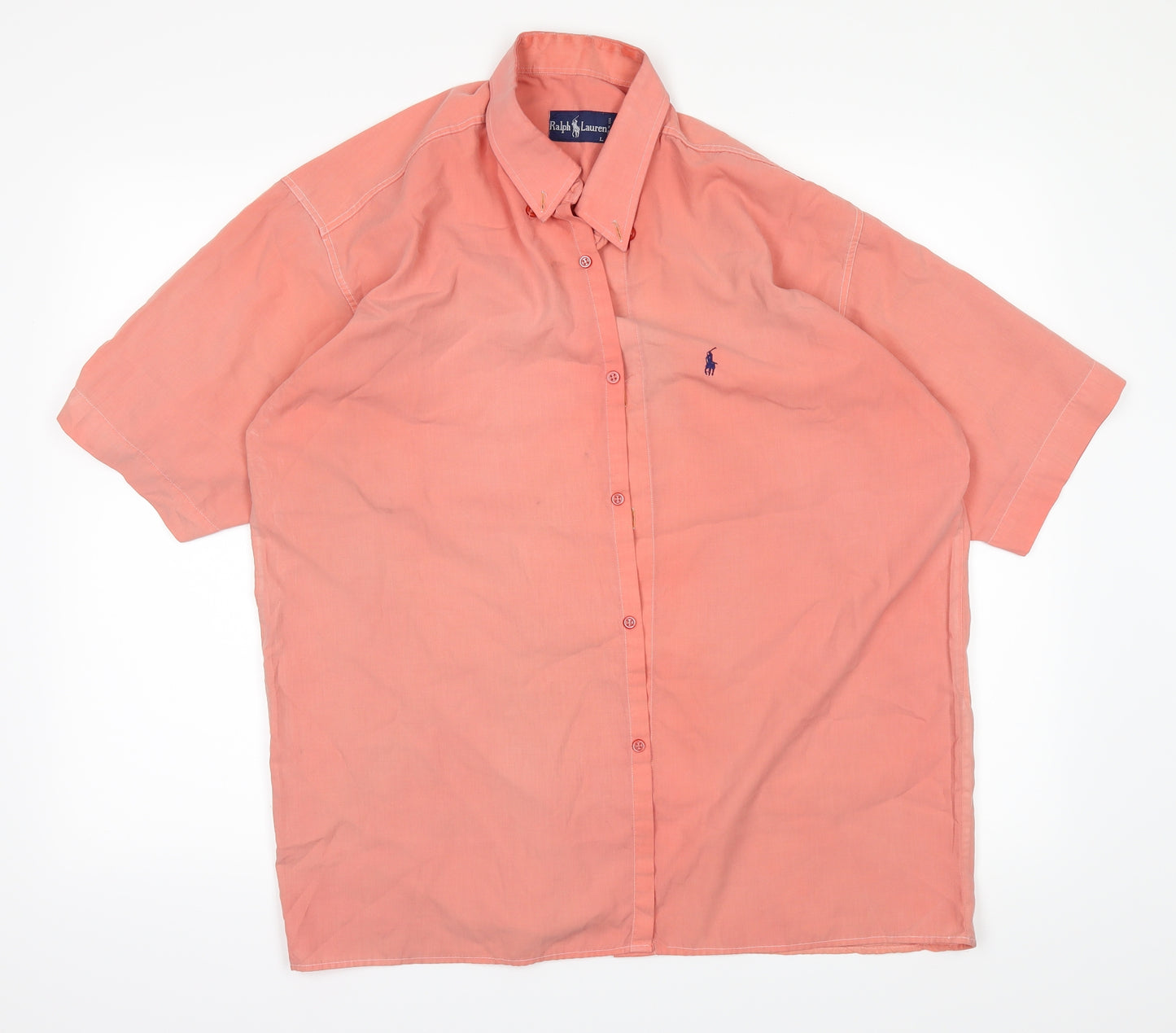 Ralph Lauren Mens Pink    Button-Up Size L