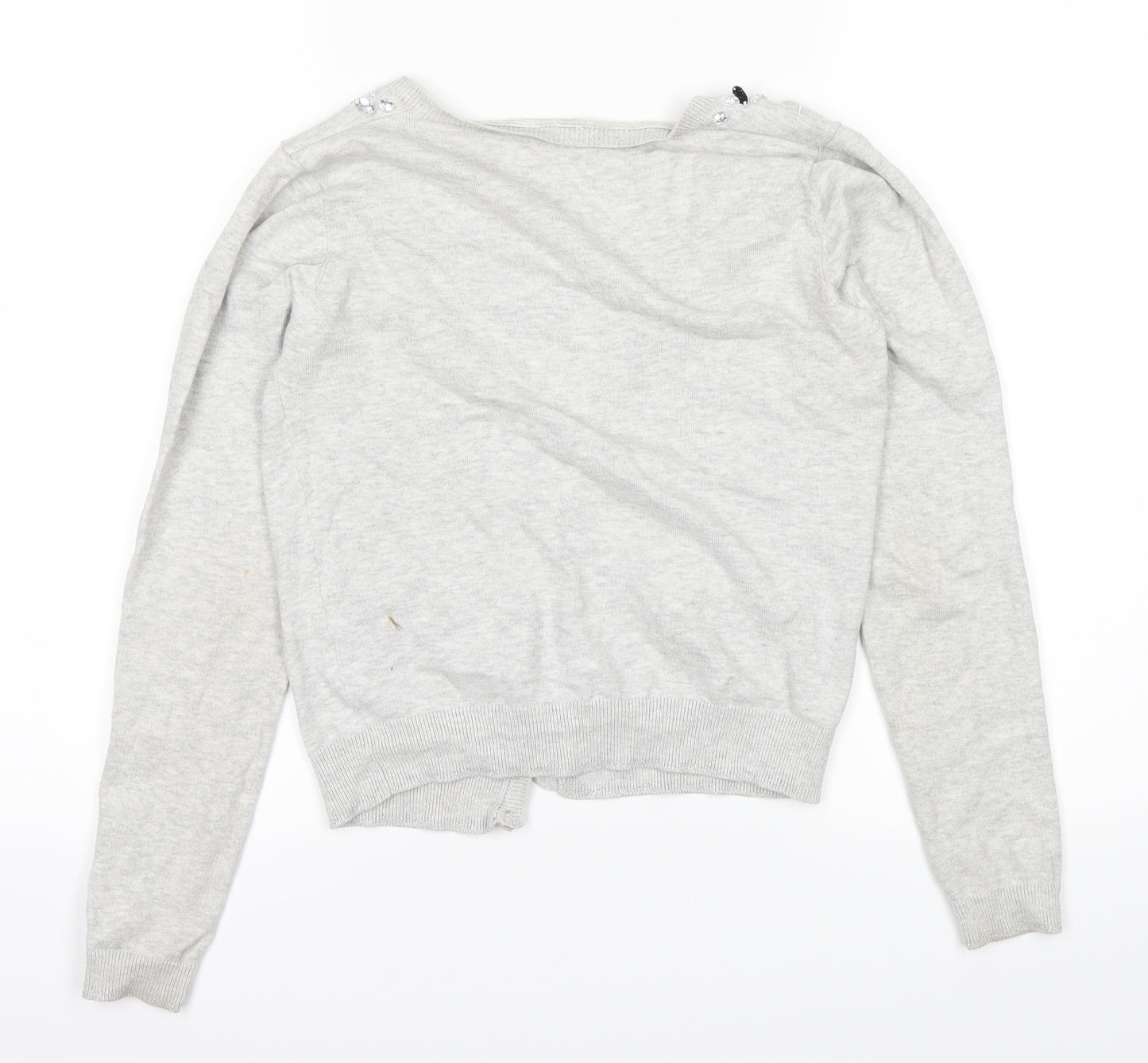 NEXT Girls Grey   Cardigan Jumper Size 11-12 Years