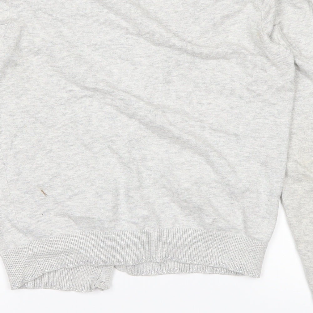 NEXT Girls Grey   Cardigan Jumper Size 11-12 Years