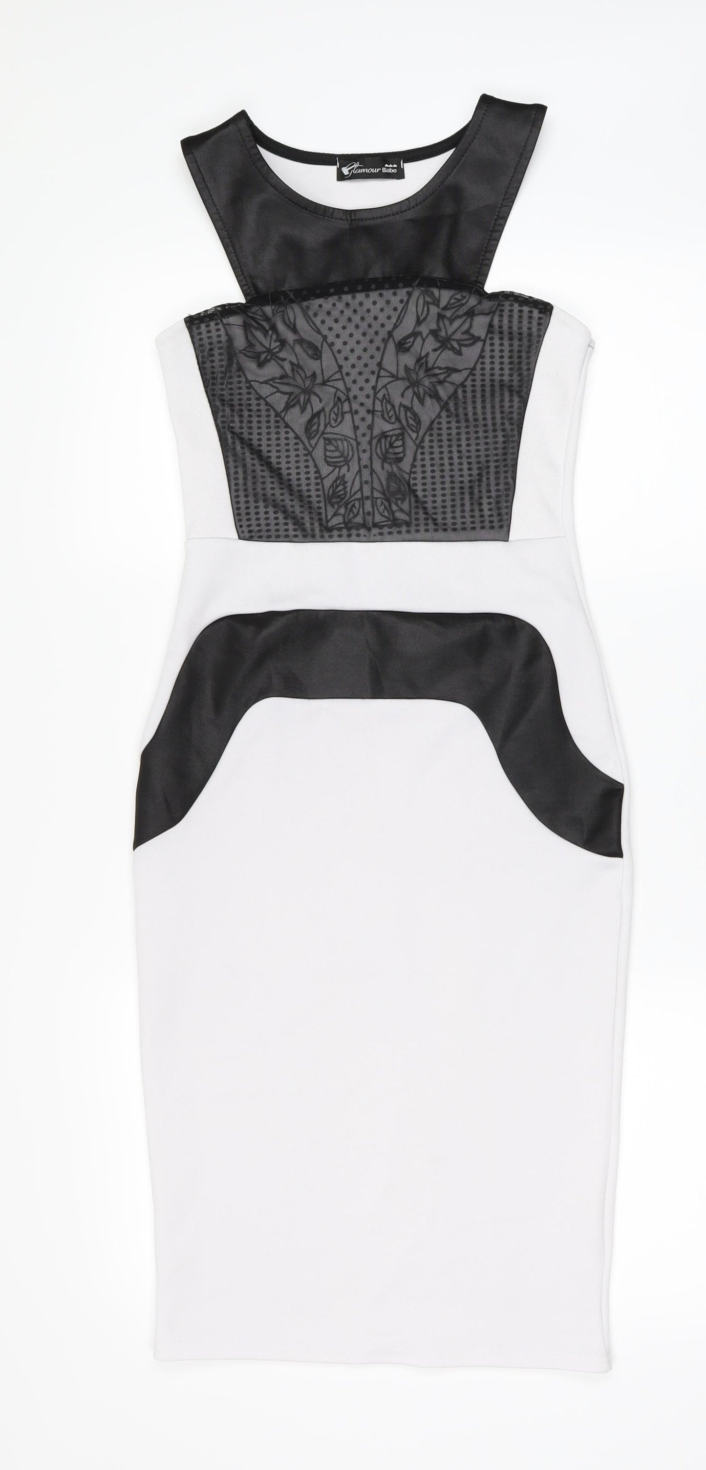 Glamour Babe Womens White   Pencil Dress  Size 8