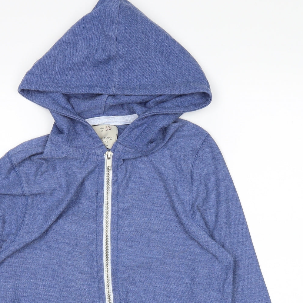 Zara Boys Blue   Full Zip Hoodie Size 9-10 Years