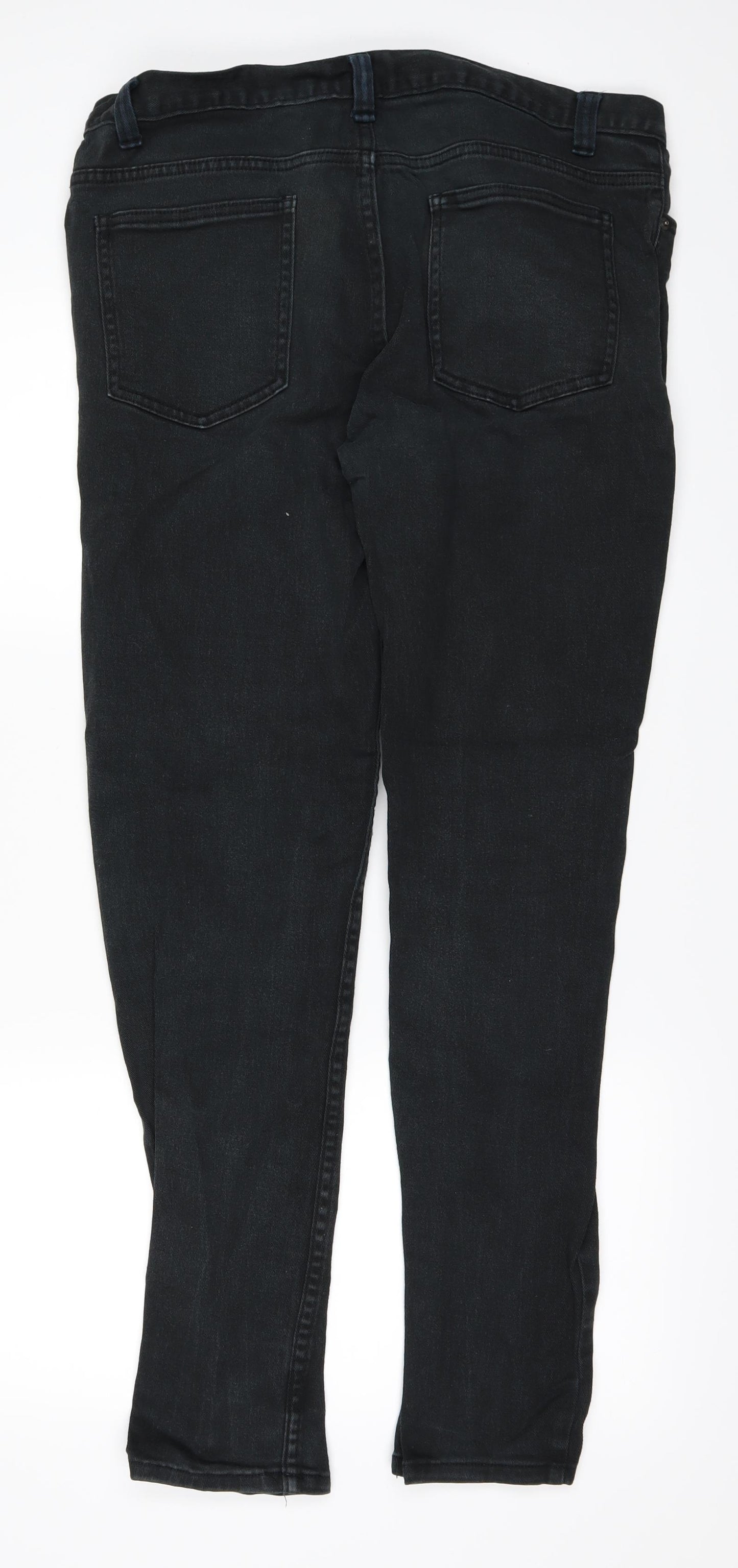 DenimCo Mens Black  Denim Skinny Jeans Size 34 L30 in