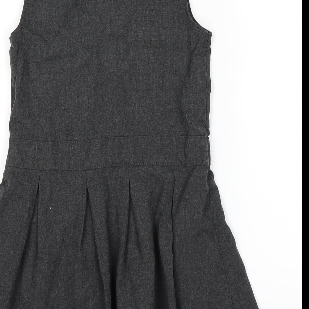 DEBINHAMS Girls Grey   Fit & Flare  Size 6 Years  - school