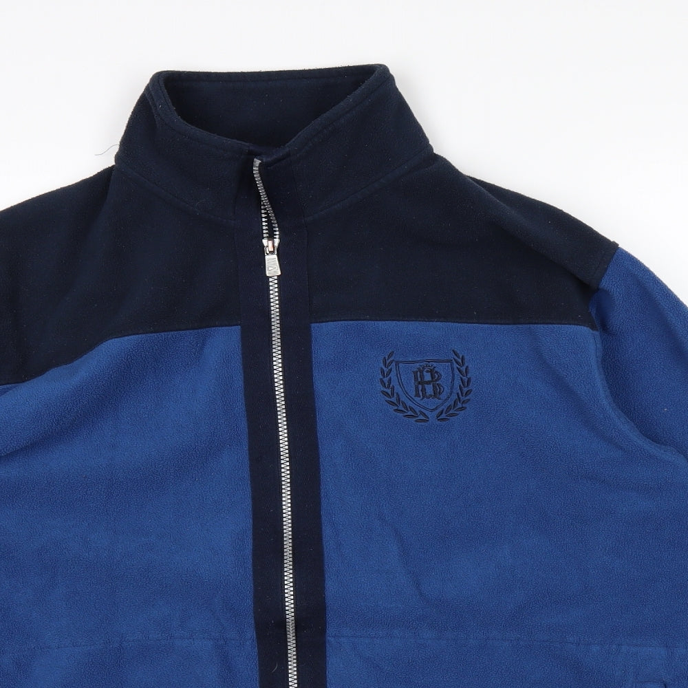 Marks and Spencer Mens Blue   Full Zip Jumper Size M  - blue harbour