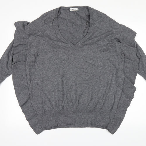 Zara Knit Womens Grey   Pullover Jumper Size S
