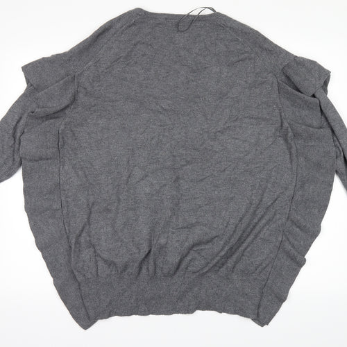 Zara Knit Womens Grey   Pullover Jumper Size S