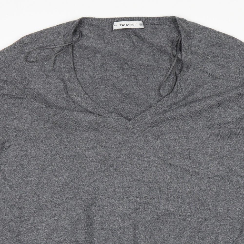 Zara Knit Womens Grey   Pullover Jumper Size S
