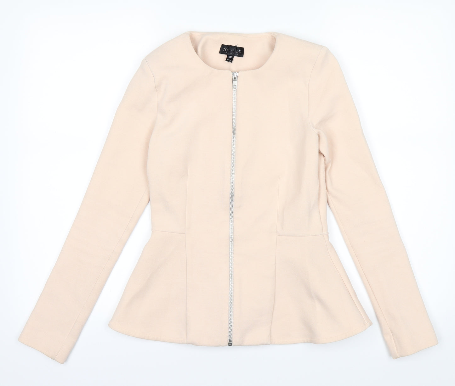 Topshop Womens Pink   Full Zip Jumper Size 4