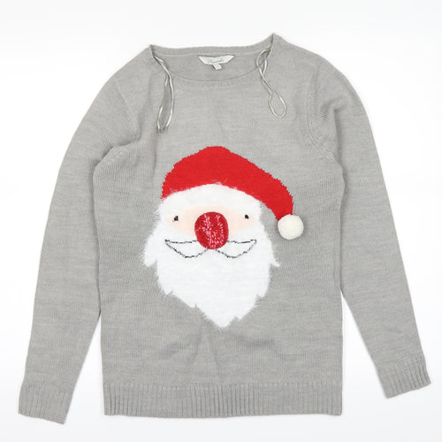 Peacocks Womens Grey   Pullover Jumper Size S
