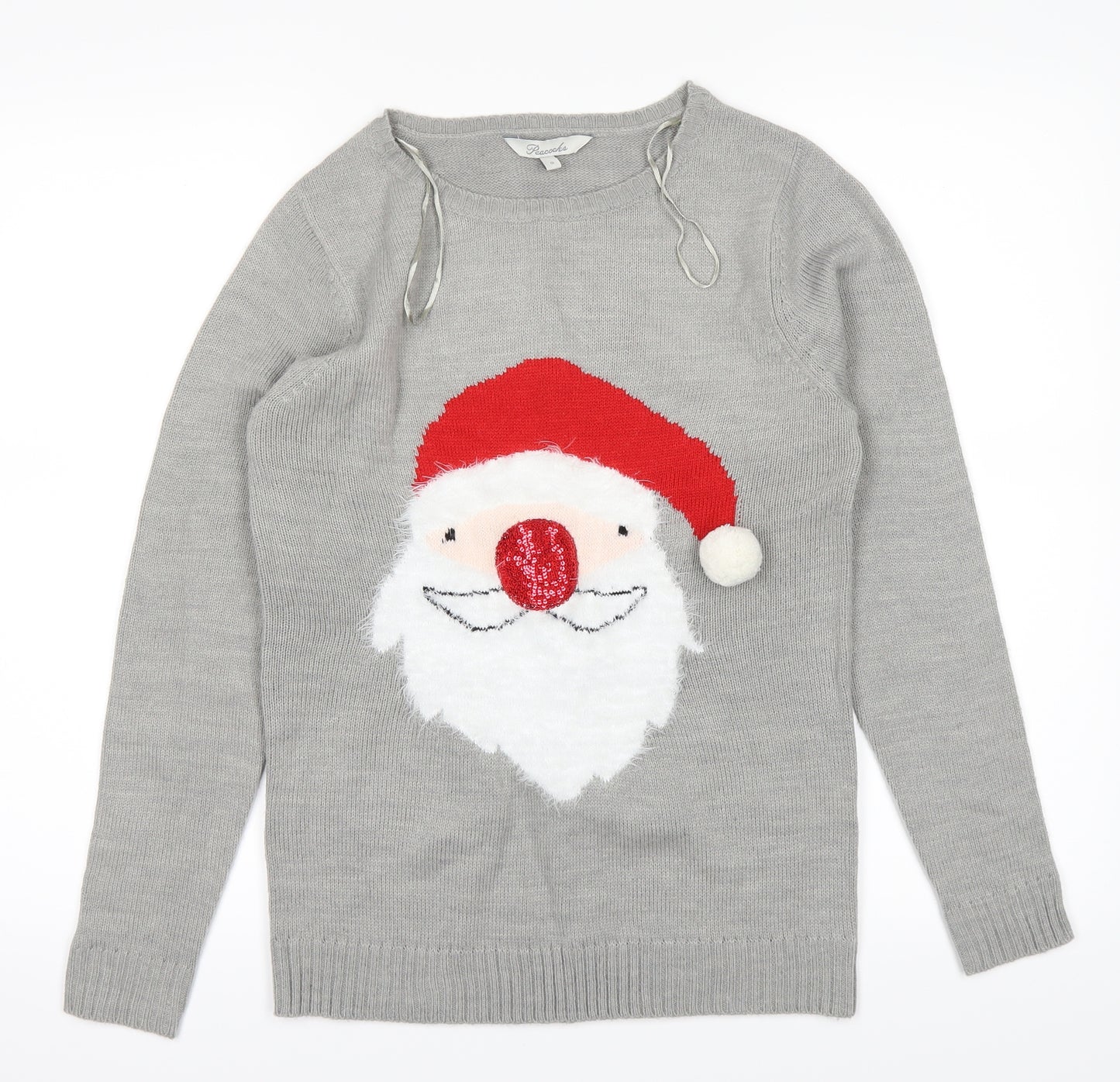 Peacocks Womens Grey   Pullover Jumper Size S