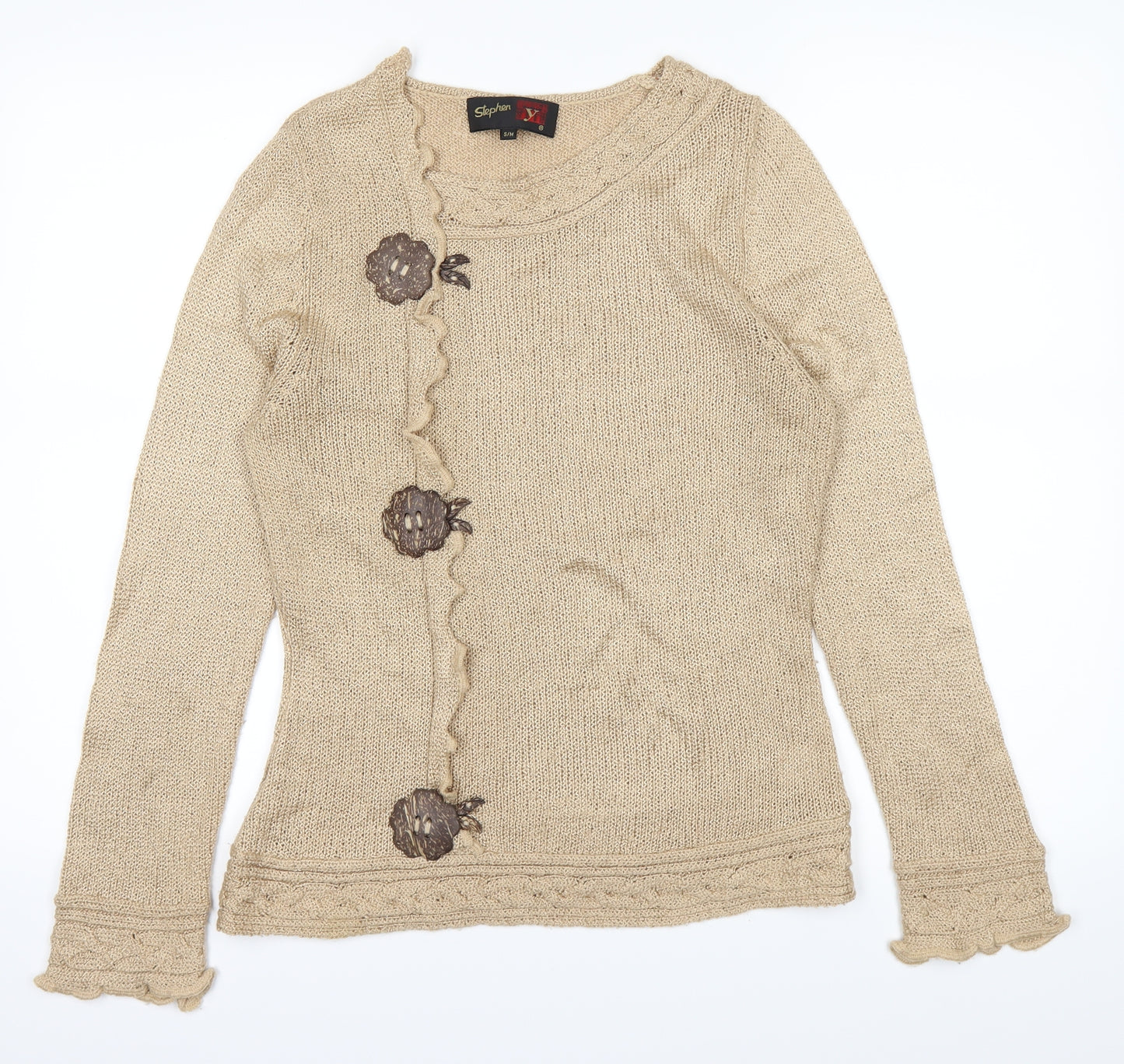 Stephen Womens Brown   Pullover Jumper Size S