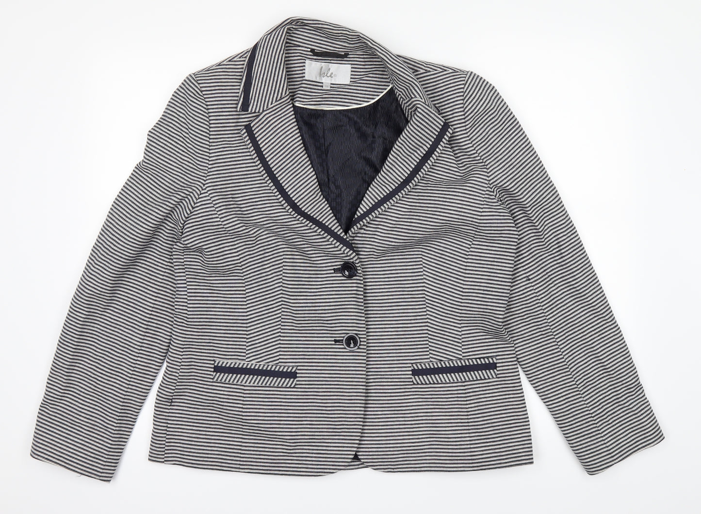isle Womens White Striped  Jacket  Size 14