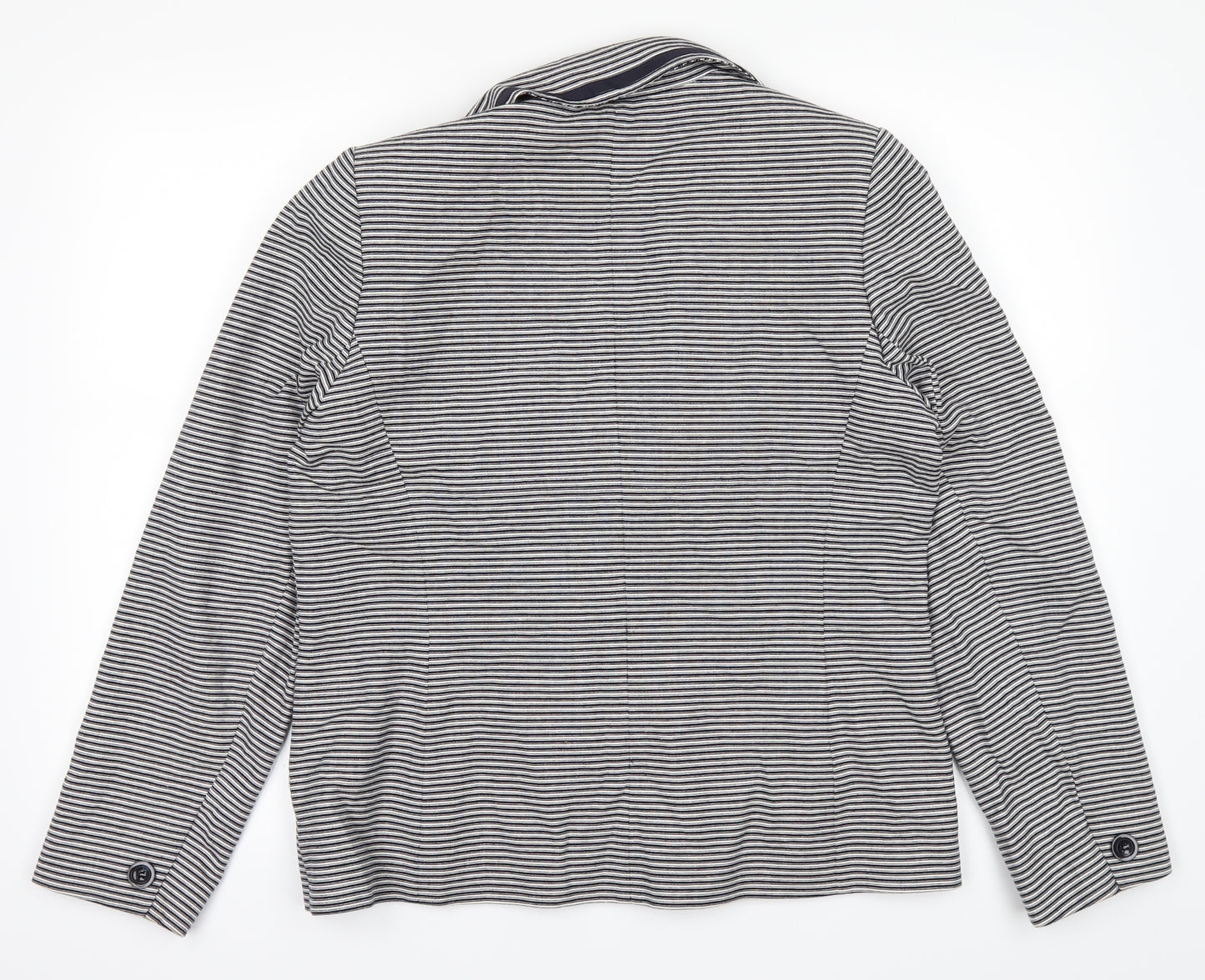 isle Womens White Striped  Jacket  Size 14