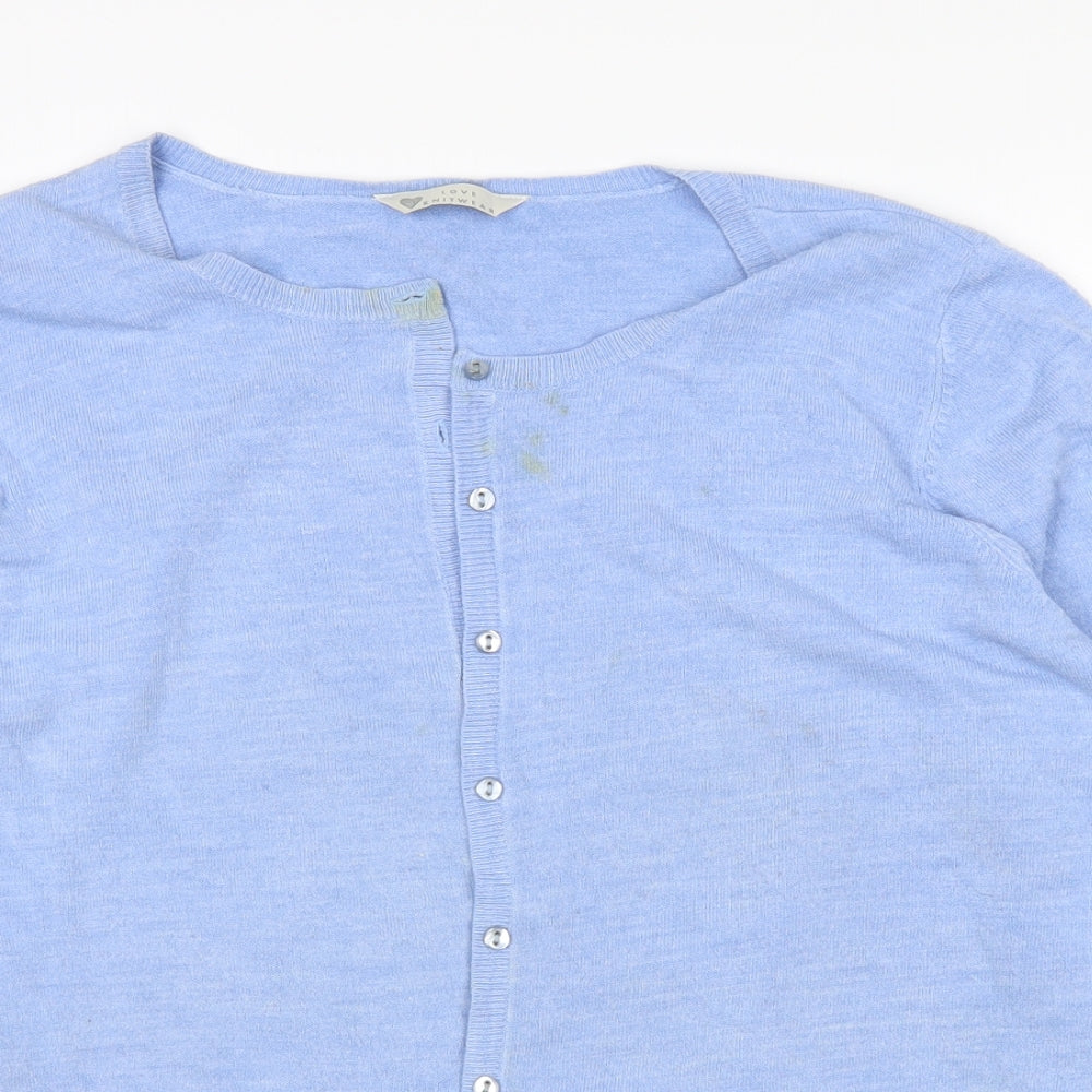 BHS Womens Blue   Cardigan Jumper Size 20