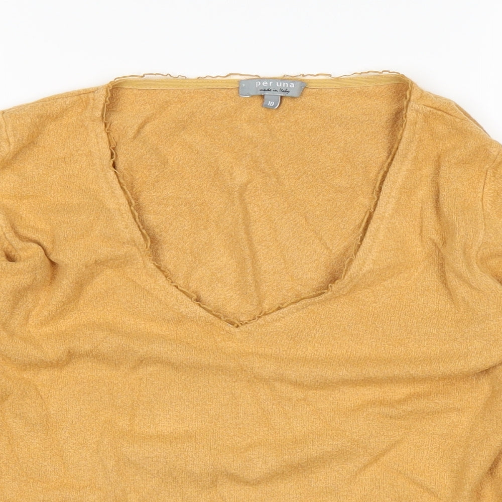 Per Una Womens Orange   Basic T-Shirt Size 10
