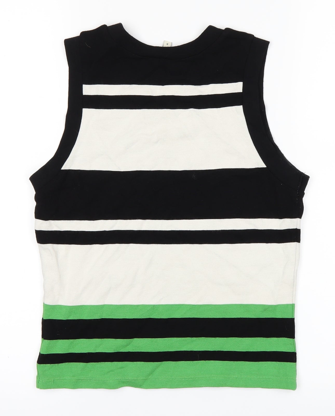 River Island Womens White Striped  Basic Tank Size 8
