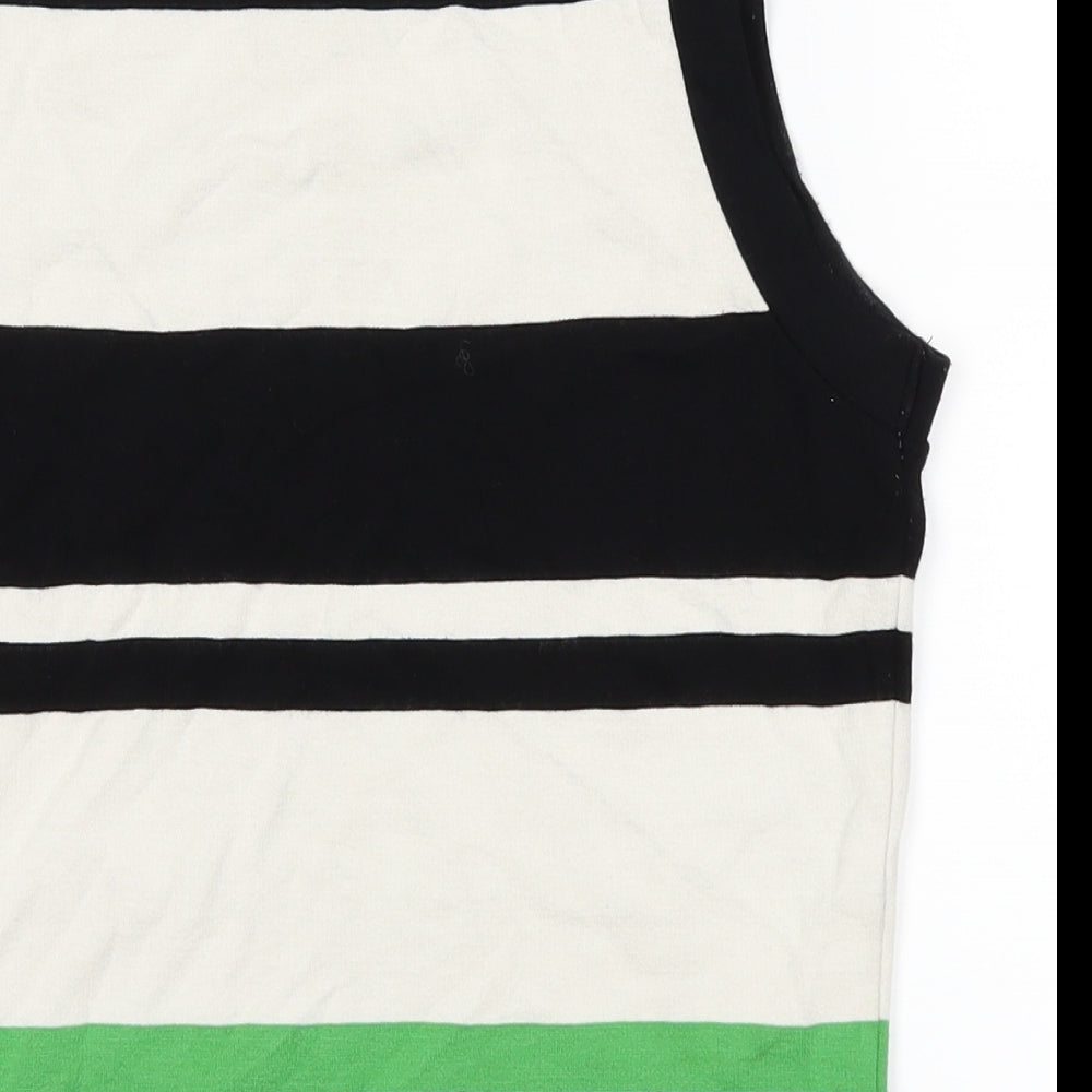 River Island Womens White Striped  Basic Tank Size 8
