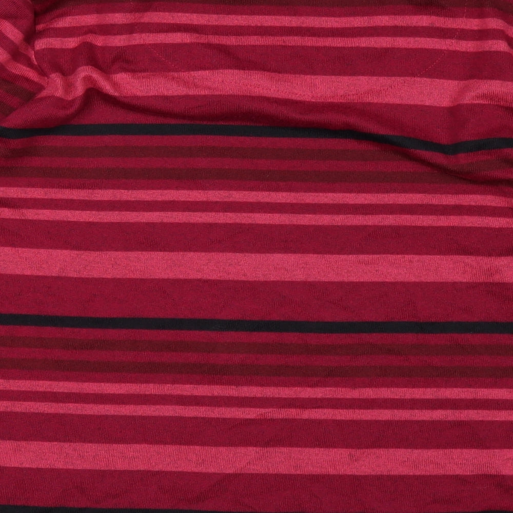 tigi Womens Red Striped  Basic T-Shirt Size 14