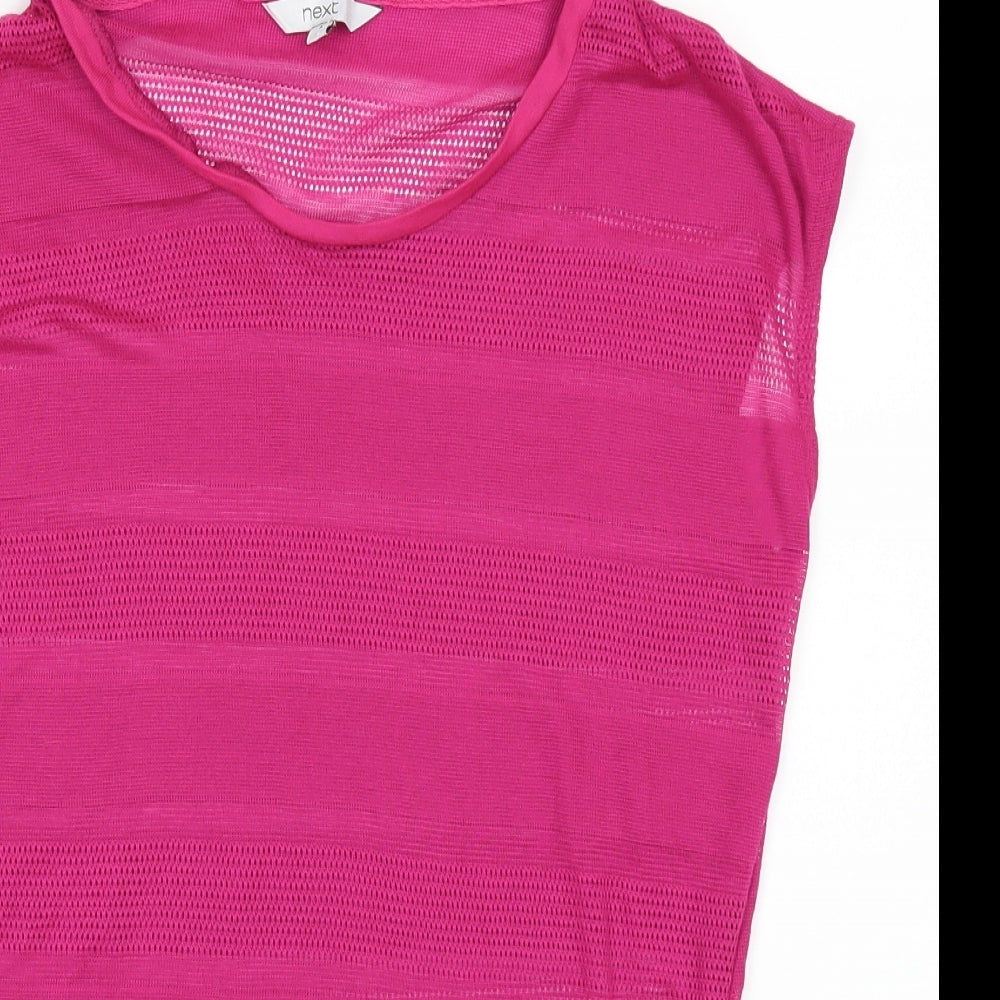 NEXT Womens Pink   Tunic Tank Size 8  - See Through