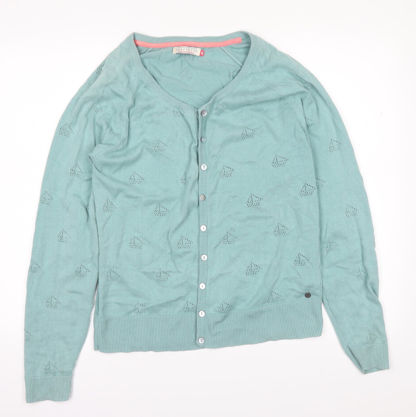 Brakeburn Womens Blue   Cardigan Jumper Size 16
