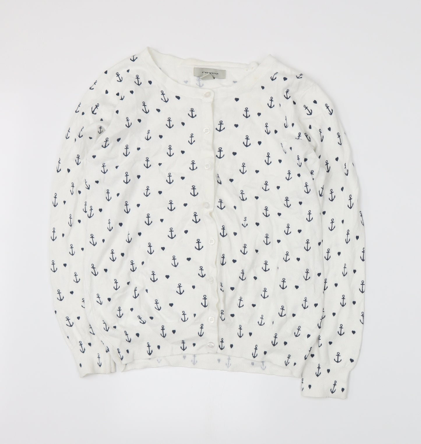 Atmosphere Womens White  Knit Pullover Jumper Size 10