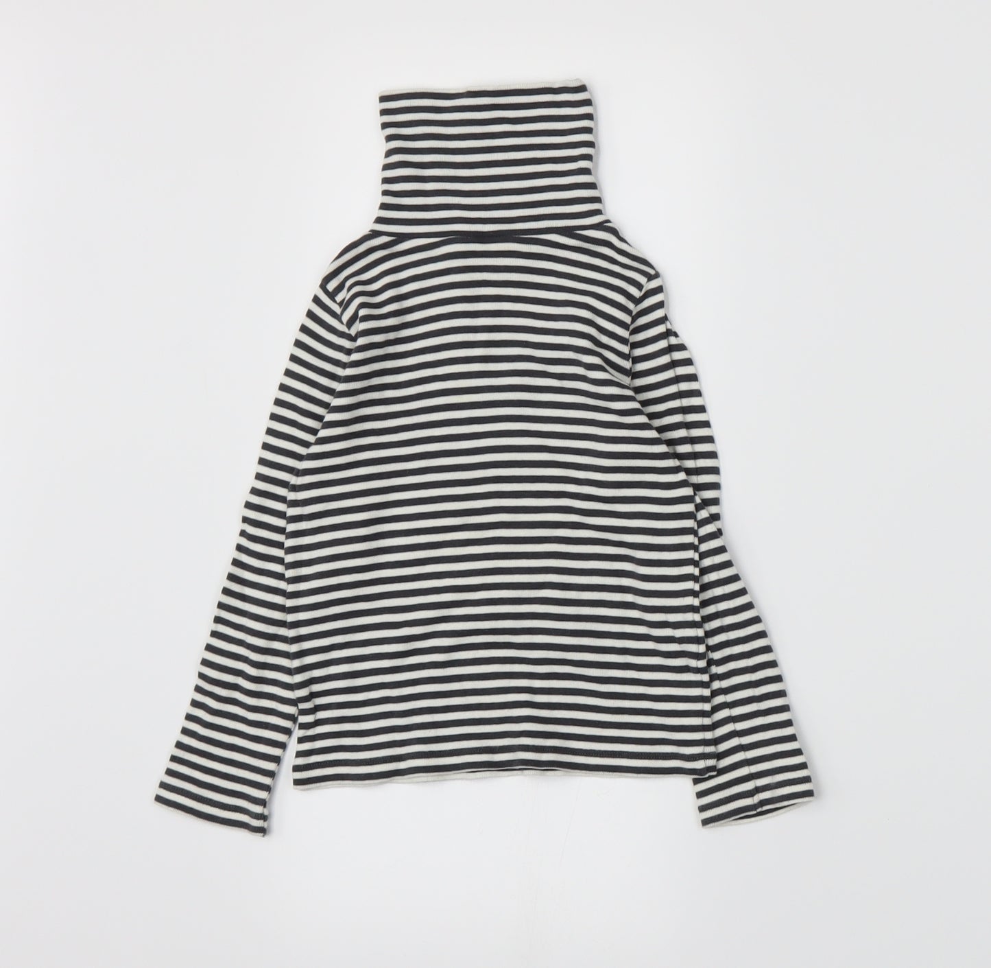 Mini Boden Boys Black Striped Knit Pullover Jumper Size 2-3 Years