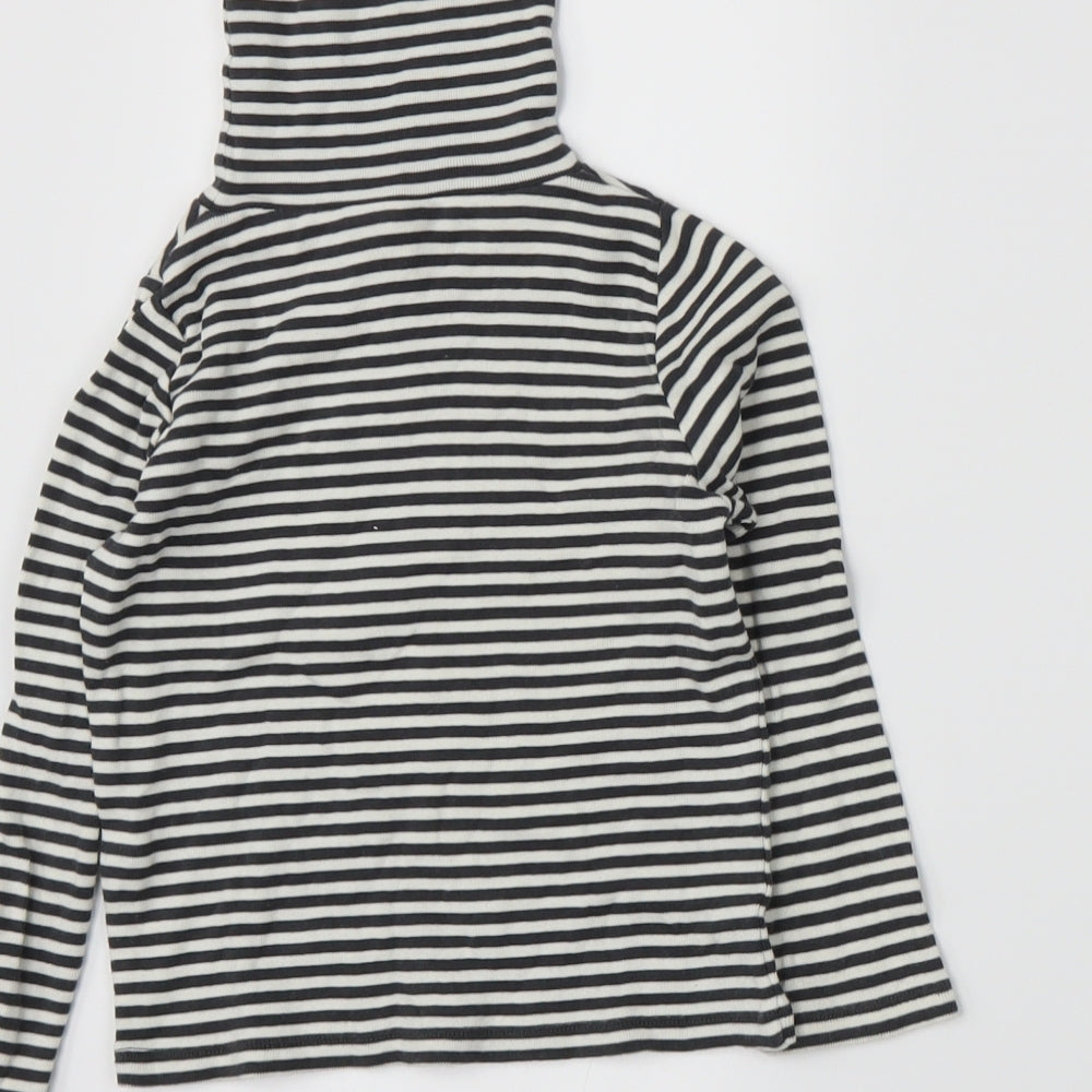 Mini Boden Boys Black Striped Knit Pullover Jumper Size 2-3 Years