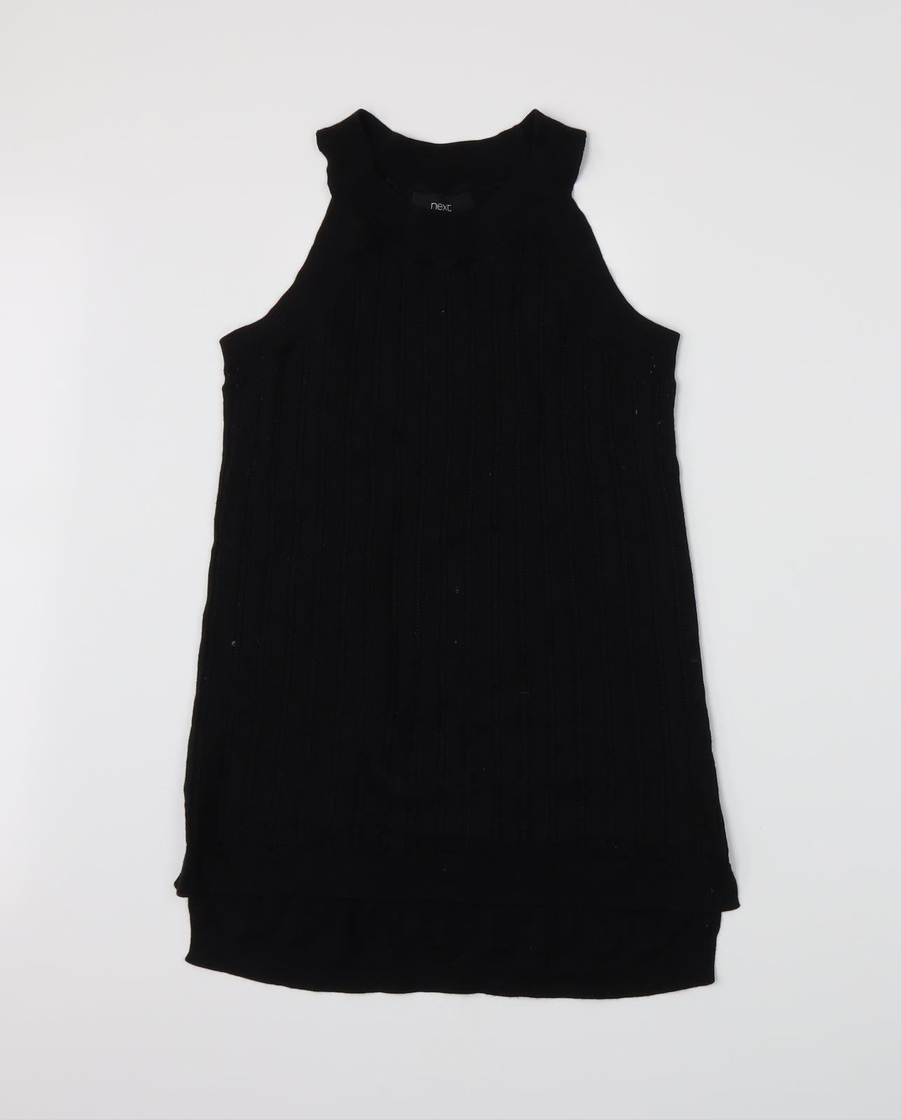 NEXT Womens Black  Knit Vest Jumper Size 12