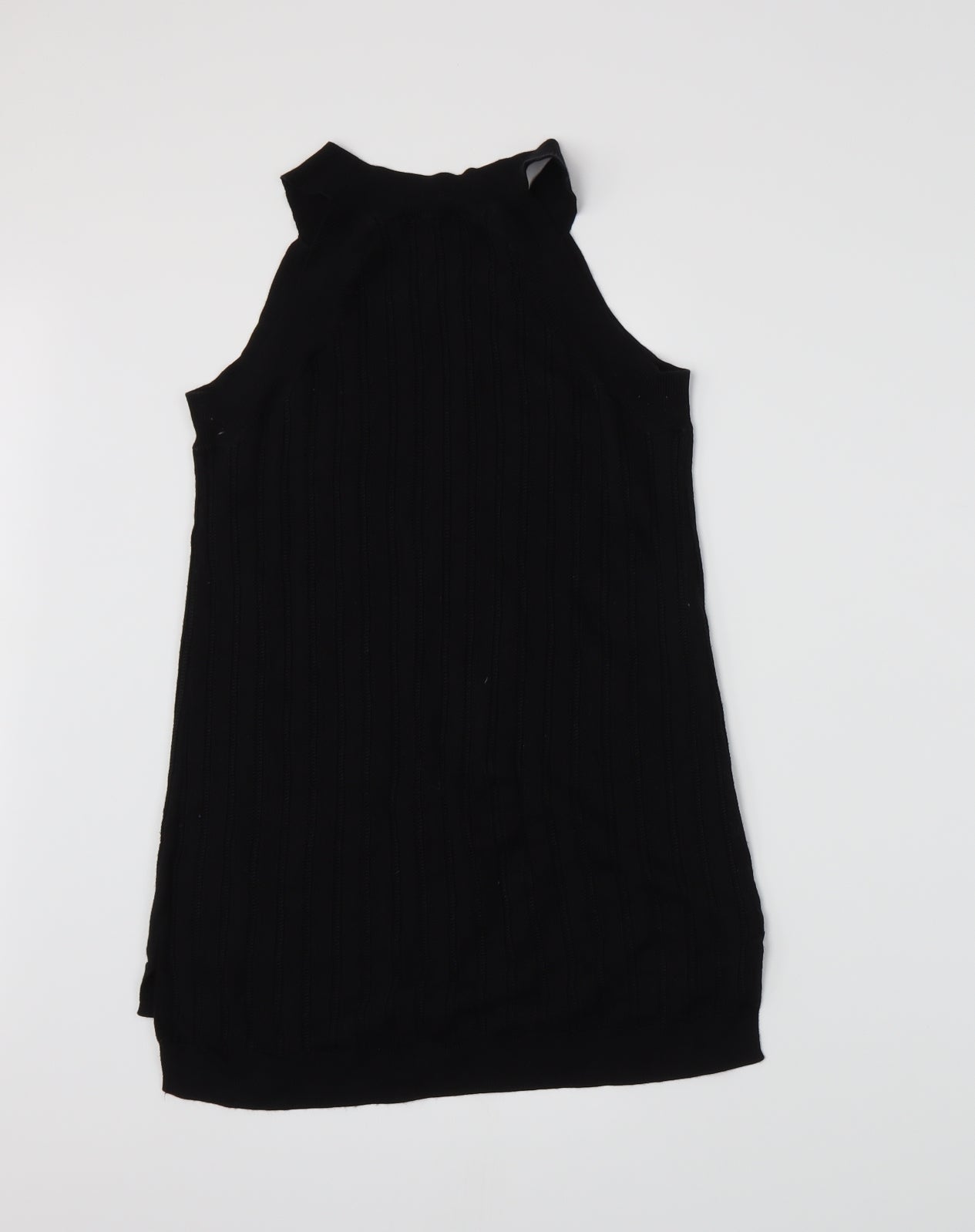NEXT Womens Black  Knit Vest Jumper Size 12