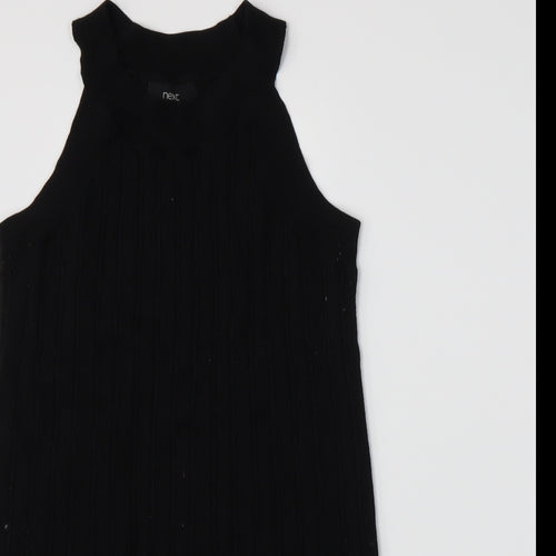 NEXT Womens Black  Knit Vest Jumper Size 12